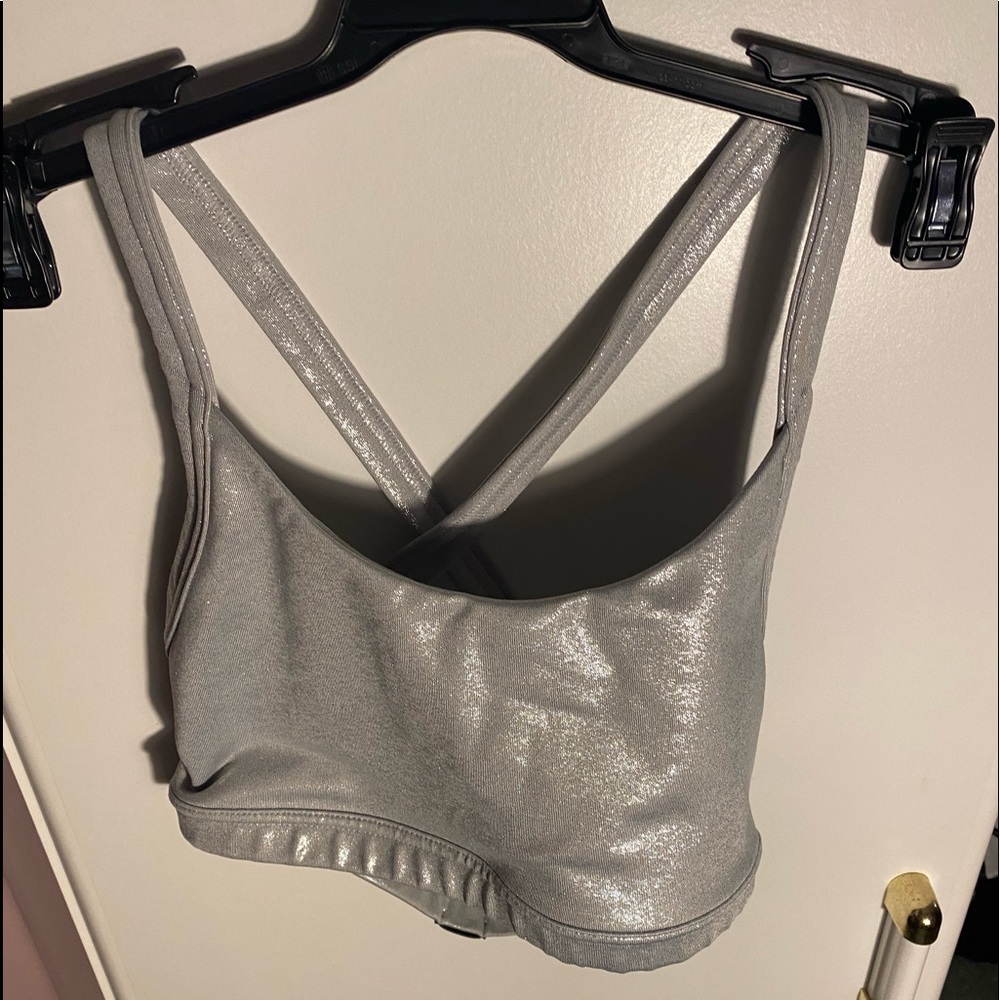 Zumba Metallic Open Back Bra